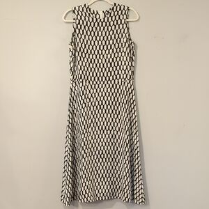 Marimekko Dress Geodesia Pikku Suomu‎ size 36 🖤🤍 100% Silk